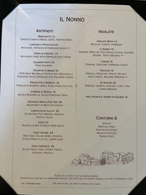 Menu photo 3 Il Nonno Astoria, NY Menu photo 3 Il Nonno Astoria, NY
