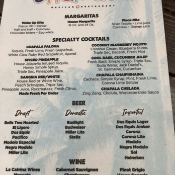 Chapala Mexican Restaurant - Drink menu - Tacos Near Me - Ann Arbor, Michigan Chapala Mexican Restaurant - Drink menu - Tacos Near Me - Ann Arbor, Michigan