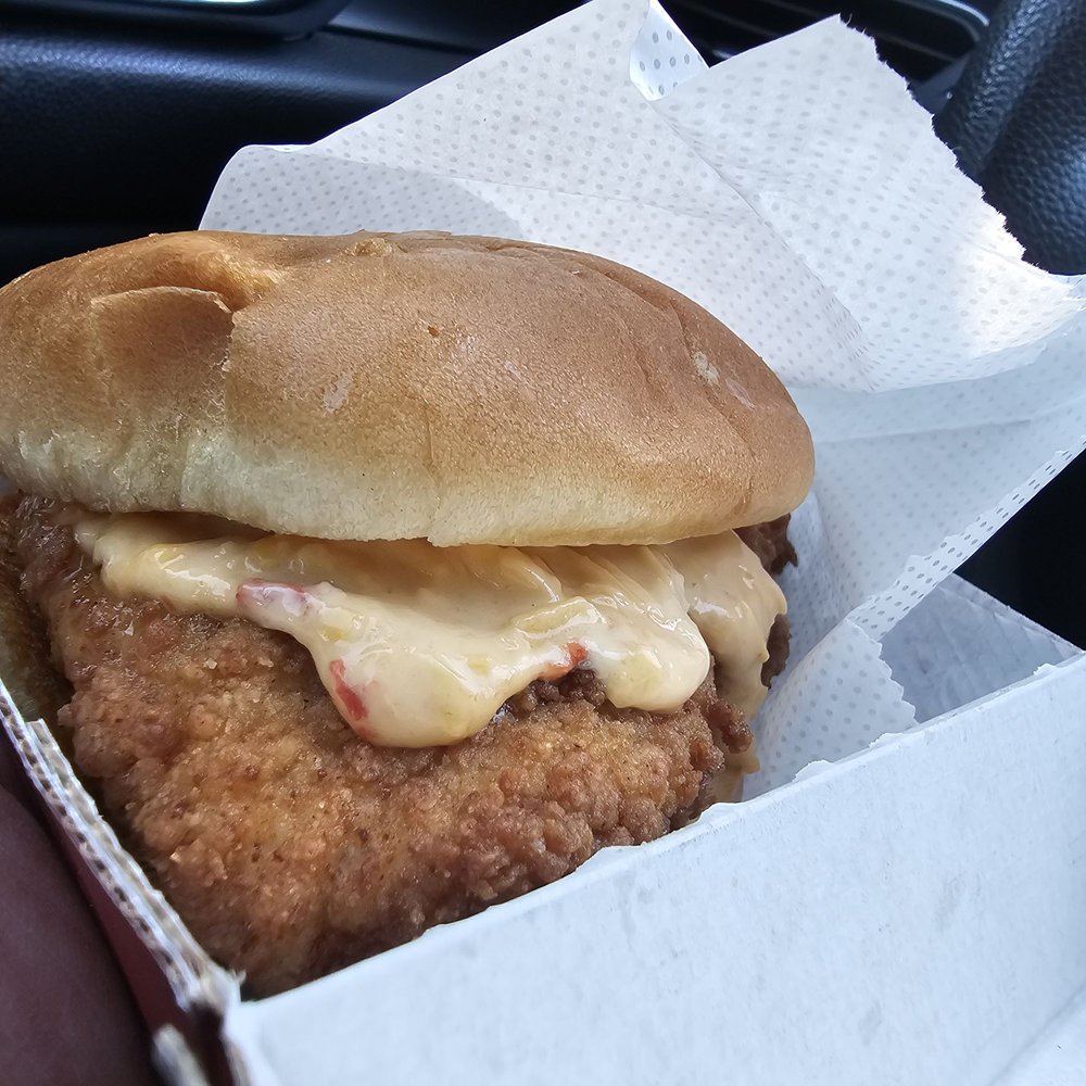 Chick-fil-A - Honey Pepper Pimento Sandwich w/ Chick-fil-A Filet - Fast Food Near Me - Milpitas, California Chick-fil-A - Honey Pepper Pimento Sandwich w/ Chick-fil-A Filet - Fast Food Near Me - Milpitas, California