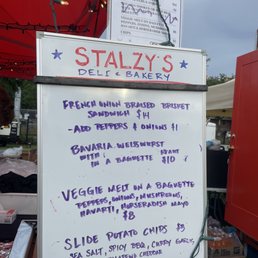 a menu on a sign a menu on a sign