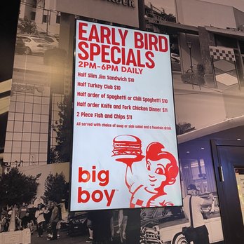 Big Boy - Early Bird Specials (March '22) - Desserts Near Me - Indian Springs, Nevada