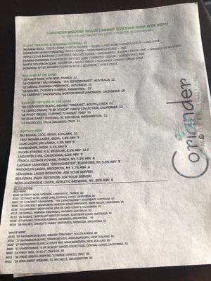 Menu photo 2 Coriander Modern Indian Larchmont, NY Menu photo 2 Coriander Modern Indian Larchmont, NY