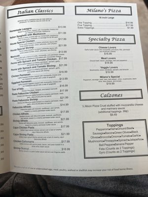 Menu photo 3 Milano's Sharpsburg, GA