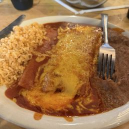 Cheese enchiladas- very very good. Cheese enchiladas- very very good.