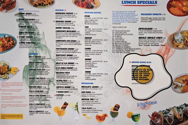 Menu photo 1 Mamitas Colorado Springs, CO