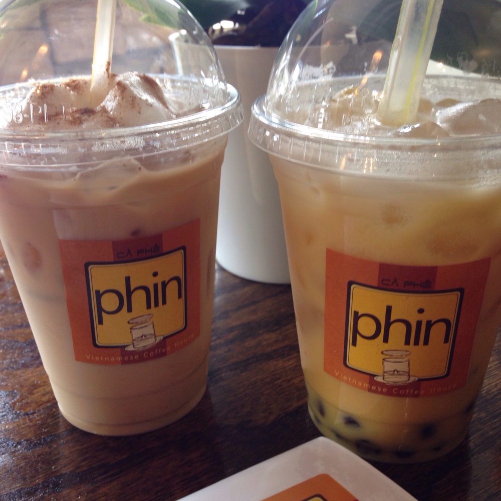 #5 phin chai ca phe' and mango milk bubble w/tapioca---YUM!! #5 phin chai ca phe' and mango milk bubble w/tapioca---YUM!!