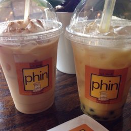 #5 phin chai ca phe' and mango milk bubble w/tapioca---YUM!!