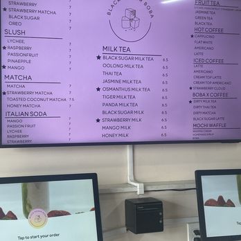 Black Sugar Boba - Menu and ordering tablets - Bubble Tea Near Me - Los Angeles, California Black Sugar Boba - Menu and ordering tablets - Bubble Tea Near Me - Los Angeles, California