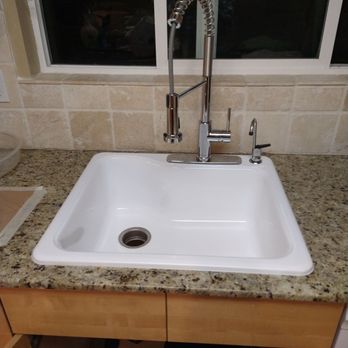 Central Coast Refinishing - Finished: The sink looked too nice for the crusty old faucet so I installed a new one. - Refinishing Services Near Me - Watsonville, California Central Coast Refinishing - Finished: The sink looked too nice for the crusty old faucet so I installed a new one. - Refinishing Services Near Me - Watsonville, California