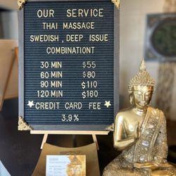 Sabai Thai Massage - New price Adjustment Notice