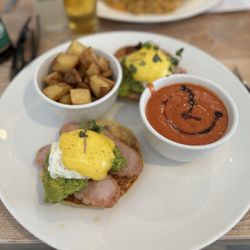 The Blue Door Cafe & Bakery - Eggs Benedict!
