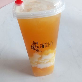 Gotcha Tea House - Peach Green Tea w/Bear Jelly - Tea Rooms Near Me - Rosemead, California Gotcha Tea House - Peach Green Tea w/Bear Jelly - Tea Rooms Near Me - Rosemead, California
