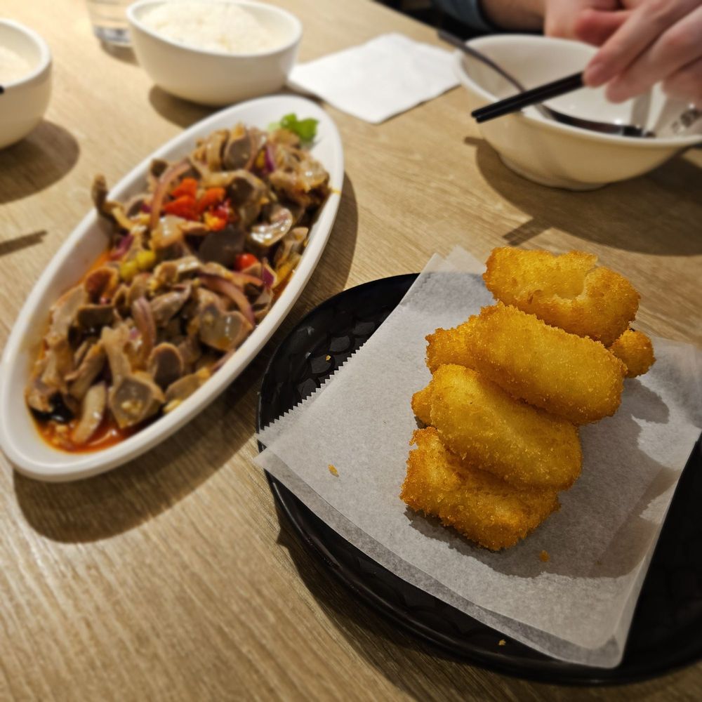 B2J Fish Soup - Appetizers: fried milk and chicken gizzard - Szechuan Near Me - Gaithersburg, Maryland B2J Fish Soup - Appetizers: fried milk and chicken gizzard - Szechuan Near Me - Gaithersburg, Maryland