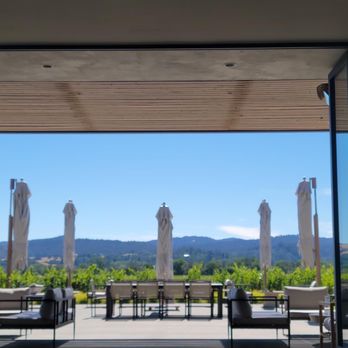 Aperture Cellars - View from the tasting room at Aperture - Wine Tasting Room Near Me - Healdsburg, California