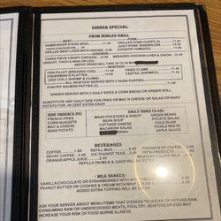 Nobles Truck Stop - Menu
