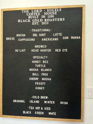 Menu photo 3 Lord-Higel’s Coffee House Venice, FL