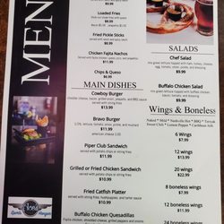 Ace's Sports Hanger - Menu