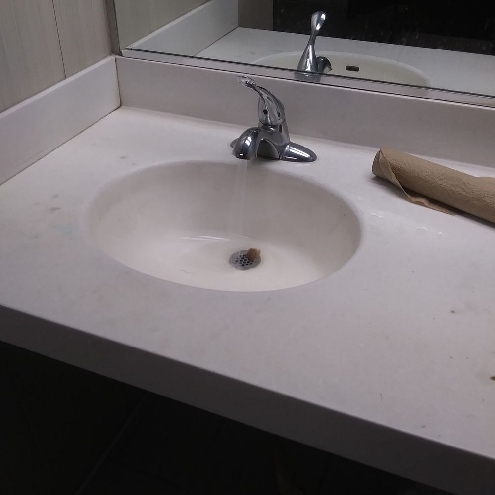 Kroger - Water was still running when I walked in, and paper towel roll laying on sink. - Grocery Near Me - Springfield, Ohio Kroger - Water was still running when I walked in, and paper towel roll laying on sink. - Grocery Near Me - Springfield, Ohio