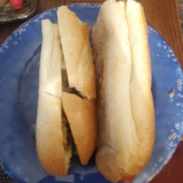 My steak an cheese with almost none of either.