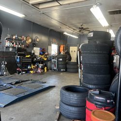 Menos Tire Shop - Service bay.