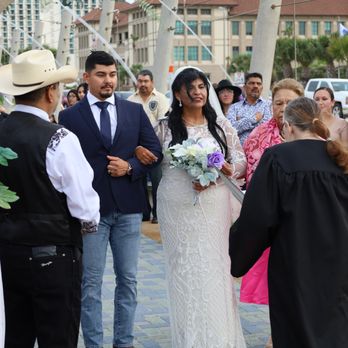 Pastor Audrey - Wedding on the sidewalk of the seawall, Corpus Christi, TX - Officiants Near Me Pastor Audrey - Wedding on the sidewalk of the seawall, Corpus Christi, TX - Officiants Near Me