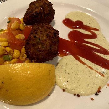Ouisie's Table - Crispy Crab Cakes Plate - New American Near Me - Houston, Texas