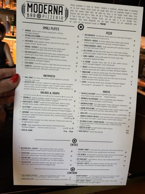 Menu photo 1 Moderna Bar & Pizzeria Austin, TX Menu photo 1 Moderna Bar & Pizzeria Austin, TX