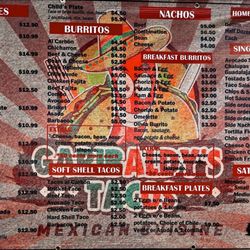 Garibaldy's Tacos - Menu 2022