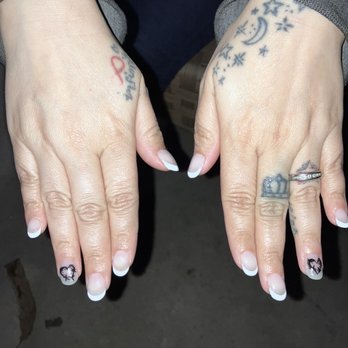 SB Nailbar - Look at the heart like wtf and then she was shaking like crazy but what's the point of telling the manager anything when she don't care - Nail Salons Near Me - Santa Barbara, California