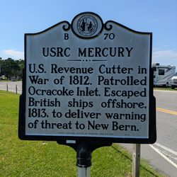 USRC Mercury - USRC Mercury Historical Marker, Ocracoke