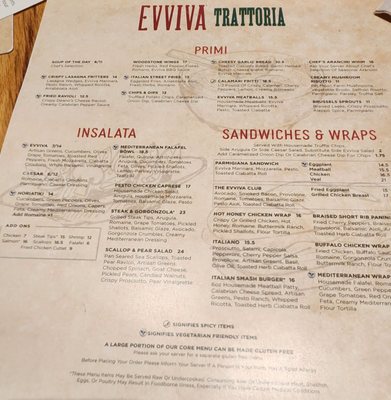 Menu photo 1 Evviva Trattoria Wrentham, MA