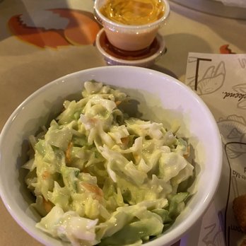 Crafty Crab - Nice side dish of coleslaw. It was tasty yet a bit to much 'juice' for my taste. I like moist, not wet. - Seafood Near Me - Tampa, Florida