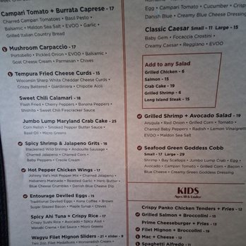 Entourage - 2025 Aug menu - American Near Me - Downers Grove, Illinois
