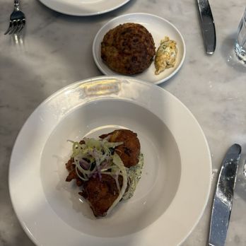 Dauphine’s - Crab Hushpuppies and cheddar & andouille scone with crab roe butter - Seafood Near Me - Washington, DC, District of Columbia