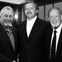 Phil Koeppel Karate - A younger Phil and older Glenn and Jujitsu Master Larr Hilton