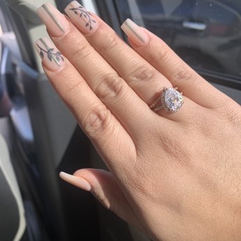 Studio Nails - A matte coffin leaf design look with gel 75$ :-) - Nail Salons Near Me - Panorama City, California