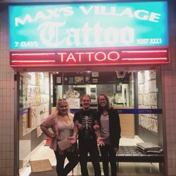 Max's Village Tattoo Studio - With the artist outside the shop