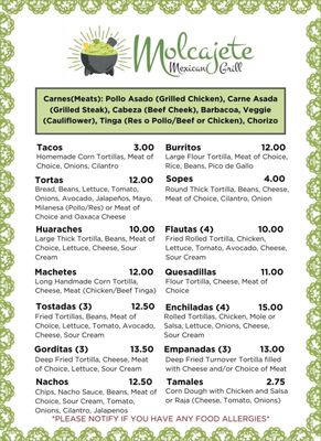 Menu photo 5 Molcajete Mexican Grill Meriden, CT Menu photo 5 Molcajete Mexican Grill Meriden, CT