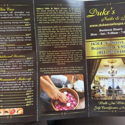 Duke's Nails & Spa - Price list