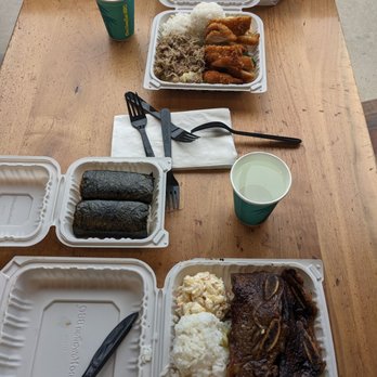 Ono Hawaiian BBQ - a variety of food items on a table - Barbeque Near Me - Chino, California