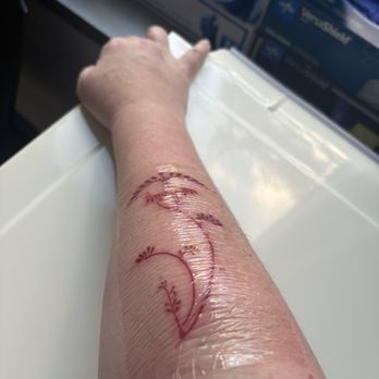 Dzul Ink Lounge - Two hours post tattoo. It's more than I thought it would be. A great collaboration between me Jacob. - Tattoo Near Me - Seattle, Washington