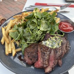The Oysterman - Steak frites...tender steak and crunchy truffle fries perfectly seasoned