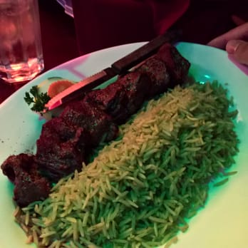 Silk Road - Juicy filet mignon pieces with a flavorful spinach rice - Comfort Food Near Me - Warren, New Jersey