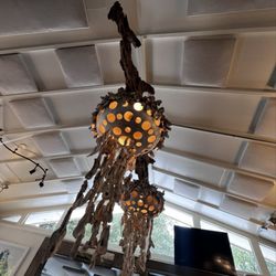 Chive Blossom Cafe - Custom ceiling light is amazing