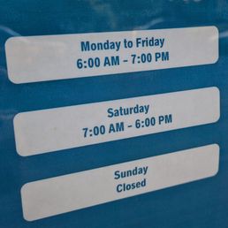 Posted hours at Goodrich Coffee, Clarence