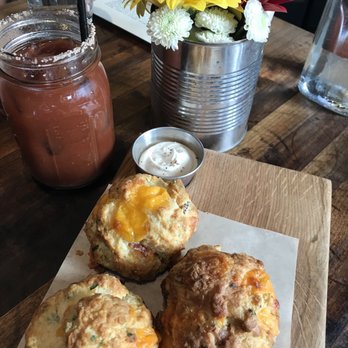 Manhattan Beach Post - Their famous bacon cheddar buttermilk biscuits! - New American Near Me - Manhattan Beach, California