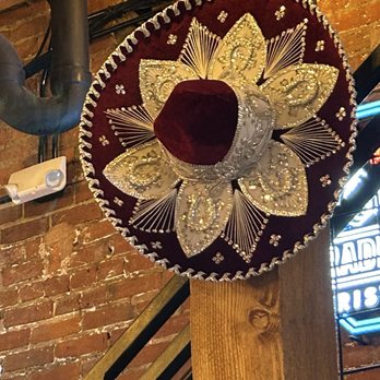 Pedros Tacos and Tequila Bar - Sequined hat as art - Bars Near Me - Boulder, Colorado
