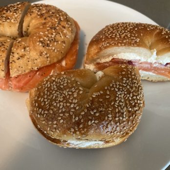 Greenberg’s Bagels - Lox bagel and whitefish salad lox bagel. I preferred the regular lox - Bagels Near Me - Brooklyn, New York Greenberg’s Bagels - Lox bagel and whitefish salad lox bagel. I preferred the regular lox - Bagels Near Me - Brooklyn, New York