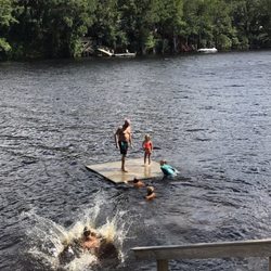 Bob's River Place - Balance pads so much fun in the water!