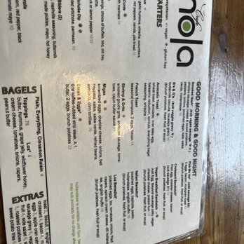 Cafe Nola - Menu - Coffee & Tea Near Me - Frederick, Maryland